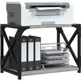  Stalak za pisač 2 razine siva boja hrasta 44x26x31,5 cm drveni | shoptok.hr
