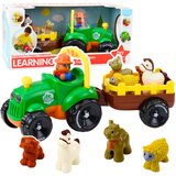 Traktor za igru sa prikolicom i pogonom + figure životinja | shoptok.hr
