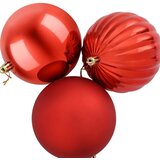  Set božićnih kuglica XXL 3 kom. Crvena Ø 25 cm Plastika - Crvena Ø 25 cm (3 kom) | shoptok.hr
