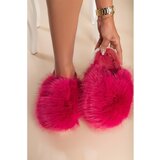 Fenzy Papuče S Umjetnim Krznom, Fuksija Cijene
