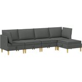  Set namještaja za dnevni boravak 5 pcs Tamnosiva Tkanina | shoptok.hr