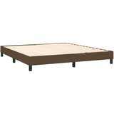  Box spring postelja z vzmetnico LED temno rjava 180x200cm blago, (20895037) | Shoptok.si