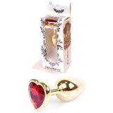 Boss Series Plug Jewelry Gold Heart - Red