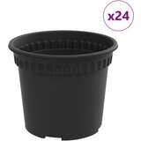  Okrugla saksija za cveće 24 pcs Crna Ø 12,5 x 10 cm Plastika | shoptok.hr