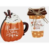 Sinsay Stojeće dekoracije – set šalica za kavu s jesenskim motivom 2 pack | shoptok.hr