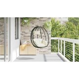  Viseća jaja stolica Krem bijelo 91,5 x 54,5 x 107 cm poliratan | shoptok.hr