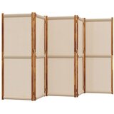 Sobna pregrada s 5 panela smeđesiva 350 x 180 cm | shoptok.hr