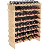  Modularni stalak za vino od 72 boce koji se može složiti stalak za vino od bambusa, 6 razina | shoptok.hr
