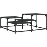  Stolić za kavu crni 87,5x87,5x40 cm od konstruiranog drva | Eponuda.com