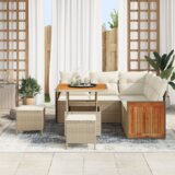 vidaXL Vrtna sedežna garnitura 8 pcs Bež, Kremasta 80 x 80 x 71 cm | Shoptok.si