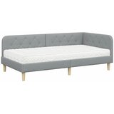  Kutni okvir kreveta Svijetlo siva 90 x 200 cm tkanina | Eponuda.com