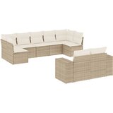  The Living Store Vrtna garnitura 9-delna z blazinami bež poli ratan - Vrtna Sedežna Garniture, (21453109) | Shoptok.si