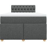  Krevet s oprugama i madracem tamnosivi 120 x 200 cm od tkanine | shoptok.hr