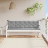  Jastuk za vrtnu klupu sivi 200 x (50+50) x 7 cm tkanina Oxford | shoptok.hr