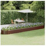  Povišena vrtna gredica od čelika 507x100x36 cm smeđi | shoptok.hr
