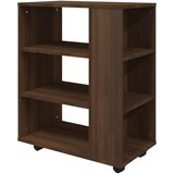 vidaXL Omarica na kolesih rjav hrast 60x35x75 cm konstruiran les | Shoptok.si