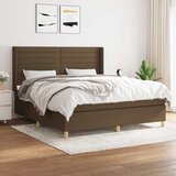  Krevet s oprugama i madracem tamnosmeđi 160x200 cm tkanina | shoptok.hr