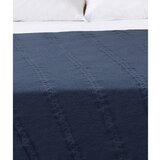 Oyo Concept Temno modro bombažno pregrinjalo za zakonsko posteljo 200x220 cm Trenza – Oyo Concept | Shoptok.si