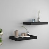 vidaXL Stenske police 2 kosa črne 40x23x3,8 cm MDF Cene