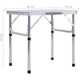  Sklopivi stol za kampiranje bijeli aluminijski 60 x 45 cm | shoptok.hr
