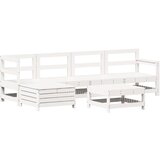 Maison Chic Seti vrtnega pohištva - Vrtna garnitura - Vrtni pohištvo set 6-delna bela trdna borovina, (21816242) | Shoptok.si