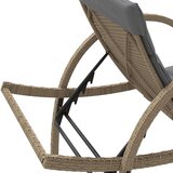 vidaXL Ležaljka za sunčanje s jastukom bež 60x199x42 cm poliratan | shoptok.hr