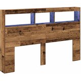 Ormarić za uzglavlje s LED svjetlima staro drvo 160x17x102 cm | Eponuda.ba