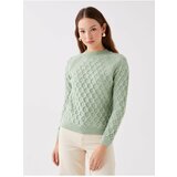 LC Waikiki Round Neck Women's Knitwear Sweater With Patterned Long Sleeves Cene