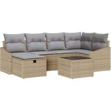  set 7 delni vrtni kavč z blazinami bež poli ratan, (22092768) | Shoptok.si