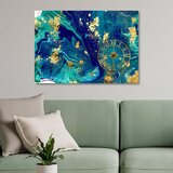 WALLXPERT Zidni sat ST468034400, 50x70 cm, Šareni Cijene