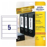Avery Zweckform Vstavni kartončki za hrbtišča registratorjev 190 x 54 mm | Shoptok.si