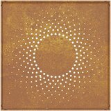  Vrtni zidni ukras 55 x 55 cm od čelika COR-TEN s uzorkom sunca | shoptok.hr