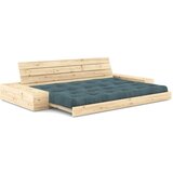 Karup Design Modra raztegljiva sedežna garnitura iz rebrastega žameta 244 cm Base – | Shoptok.si