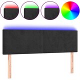 Maison Chic led posteljno vzglavje - vzglavna omarica - nočna omarica črno 144x5x78/88 cm blago, (21710146) | Shoptok.si