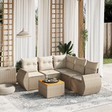 vidaXL 6-dijelni set vrtnih sofa s jastucima bež od poliratana | shoptok.hr