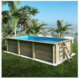  Drveni bazen AQUA 6,1x2,85 - V.1,31 m - sidrenje šarafanjem | shoptok.hr