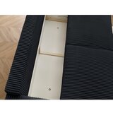Bobochic Paris Črna raztegljiva/s prostorom za shranjevanje sedežna garnitura iz rebrastega žameta 244 cm Chelsea – | Shoptok.si