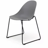 Bonami Selection Set od 2 sive blagovaonske stolice s crnim podnožjem Viva