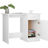  Radni stol bijeli 100 x 50 x 76 cm od konstruiranog drva | shoptok.hr