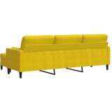  Trosjed s tabureom žuti 210 cm baršunasti | shoptok.hr