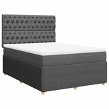 Maison Chic Box spring posteljni - Vzmetna postelja z vzmetnico temno siv 140x190 cm blago SL17783, (21894590) | Shoptok.si