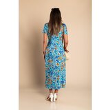 Fenzy Maxi Haljina S Cvjetnim Uzorkom, Svijetloplava | shoptok.hr