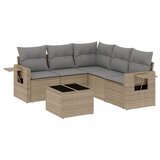  6-dijelni set vrtnih sofa s jastucima bež od poliratana | shoptok.hr