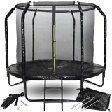 vrtni trampolin crni - 244 cm