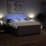  Krevet s oprugama i madracem tamnosmeđi 200x200 cm od tkanine | shoptok.hr