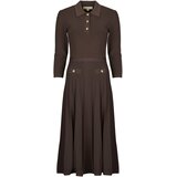 Michael Kors Dolge obleke POLO FLARE MIDI DRESS Kostanjeva Cene