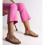 Gemre Beige sandals adorned with rhinestones Leilana | Shoptok.si