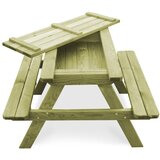  Dječji stol za piknik s klupama 90 x 90 x 58 cm od borovine | shoptok.hr