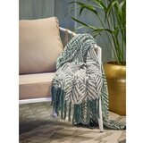 Bloomingville Zeleno-bež odeja iz recikliranega bombaža 130x160 cm Ugento – | Shoptok.si