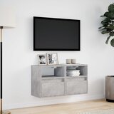 Zidni TV ormarići LED 2 kom boja betona 41x31x45 cm | shoptok.hr